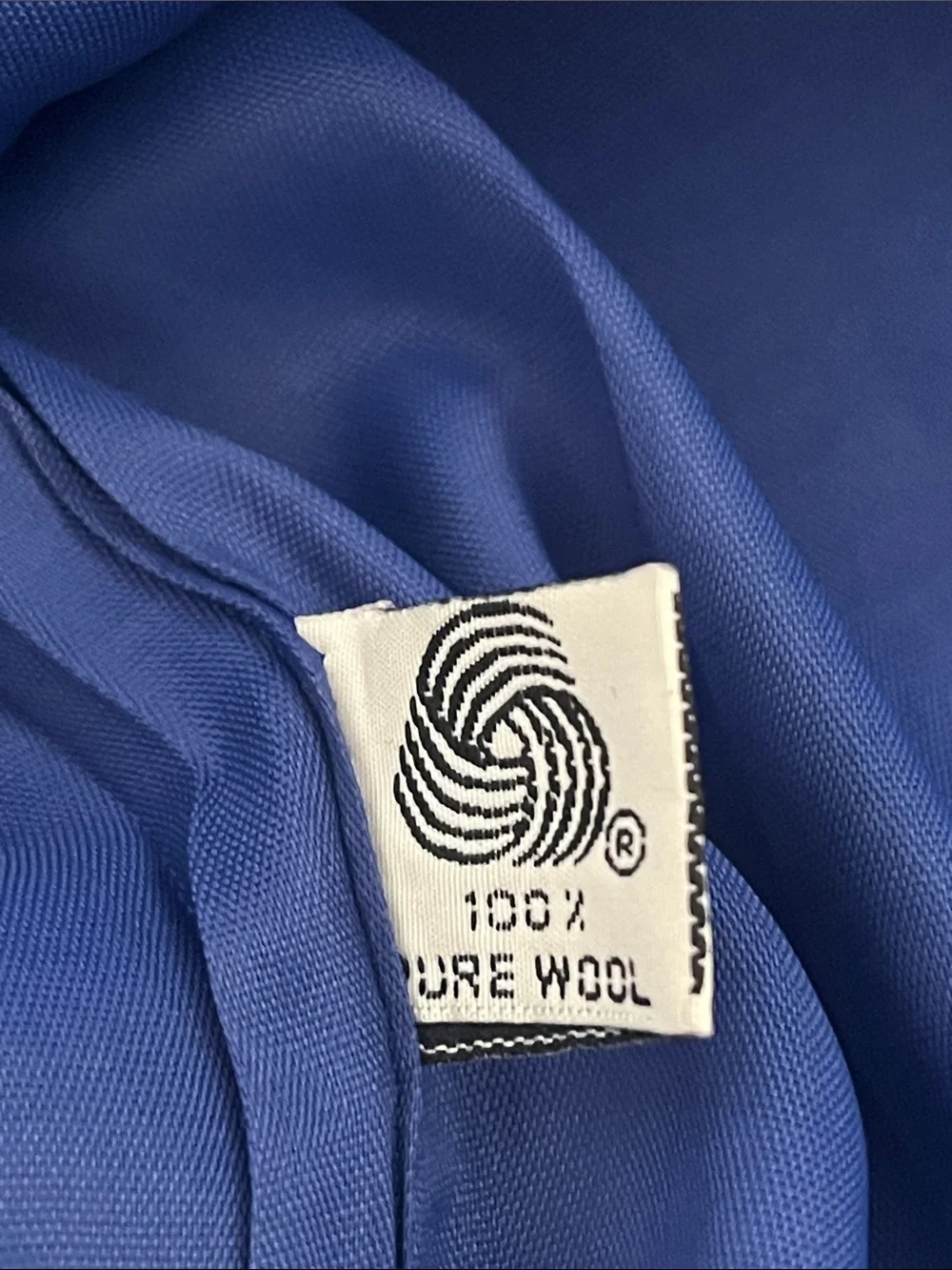 Vintage Christian Dior Cobalt Blue Button-Front Blazer with Black Trim